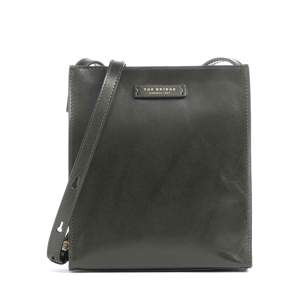 Borsa Donna a Tracolla THE BRIDGE linea Mirra in Pelle Verde Tirolo