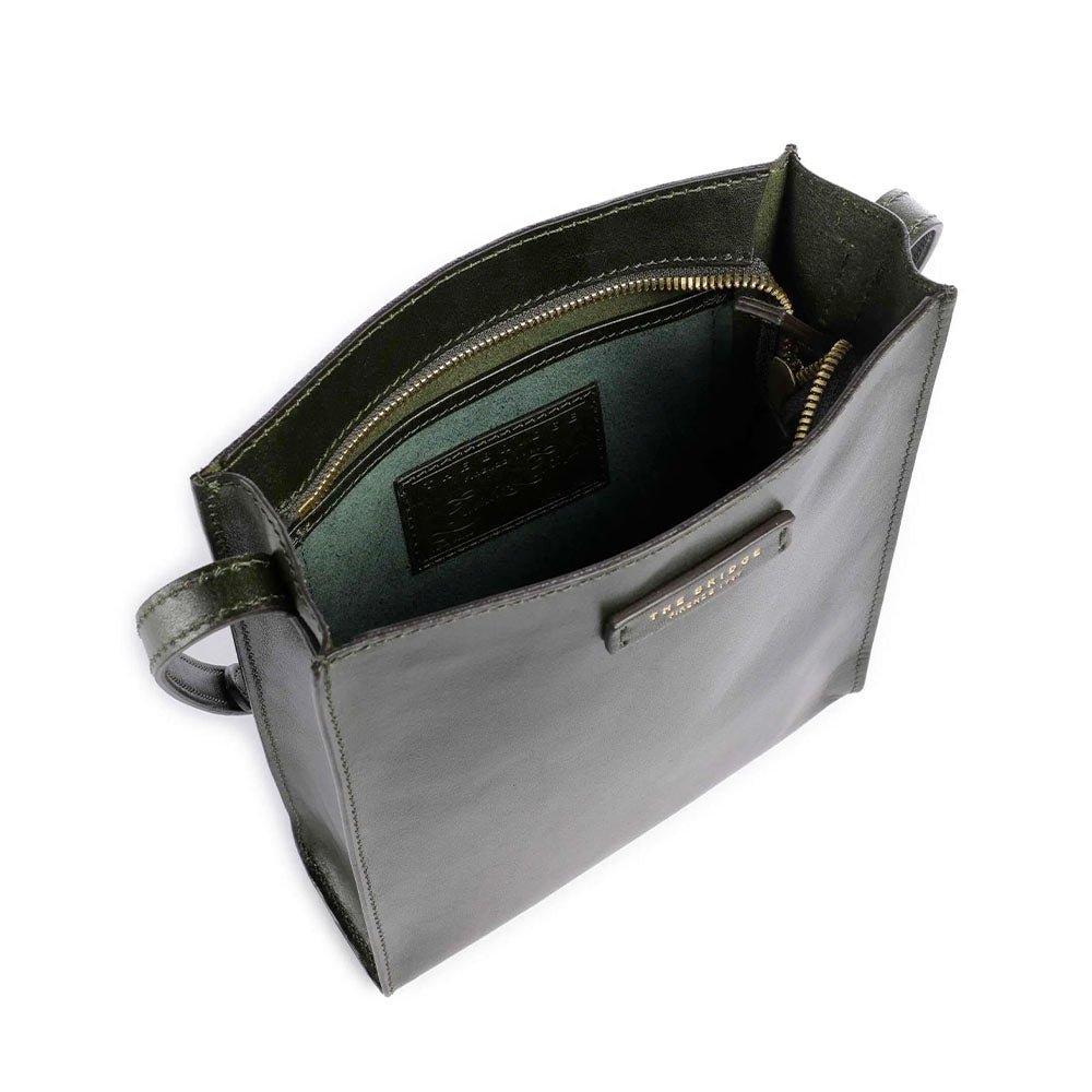 Borsa Donna a Tracolla THE BRIDGE linea Mirra in Pelle Verde Tirolo