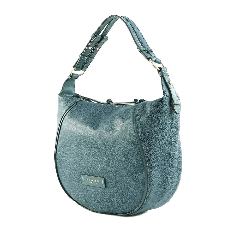 Hobo Bag Damen THE BRIDGE Domitilla Linie aus himmelblauem Leder