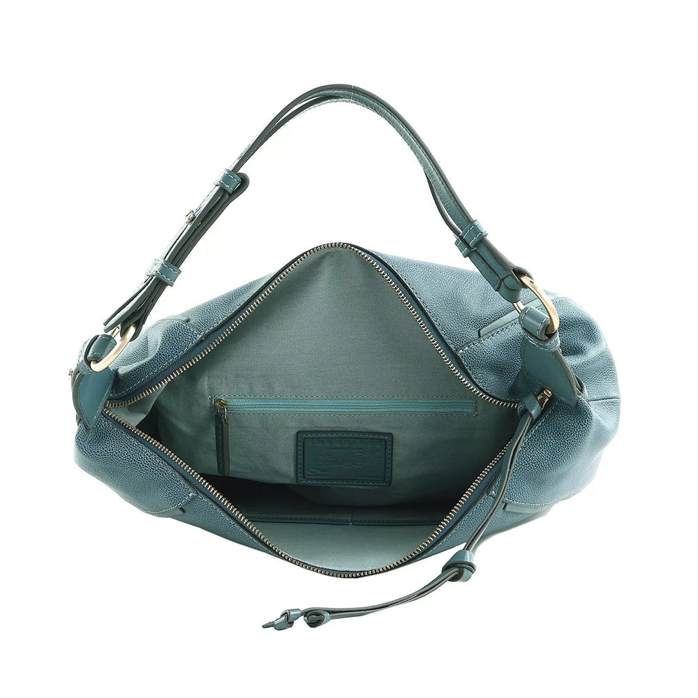 Hobo Bag Damen THE BRIDGE Domitilla Linie aus himmelblauem Leder