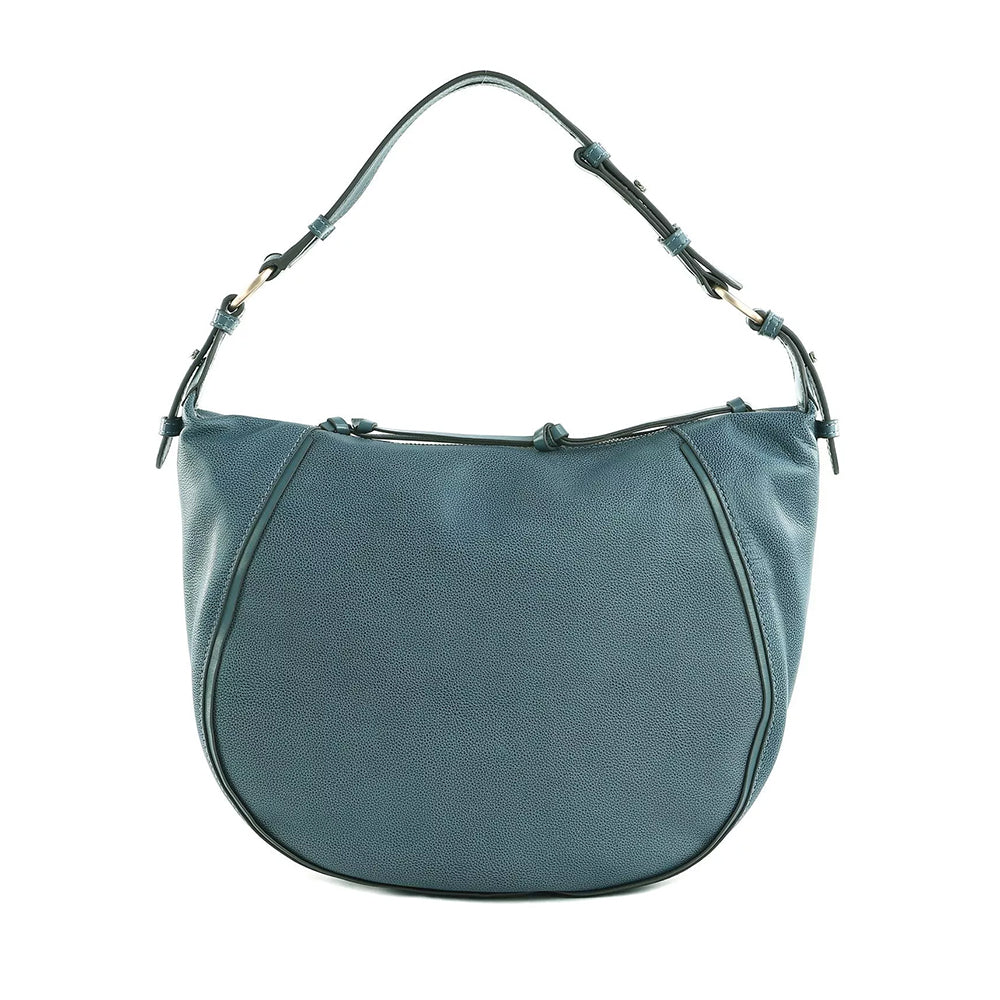 Hobo Bag Donna THE BRIDGE linea Domitilla in Pelle color Ceruleo