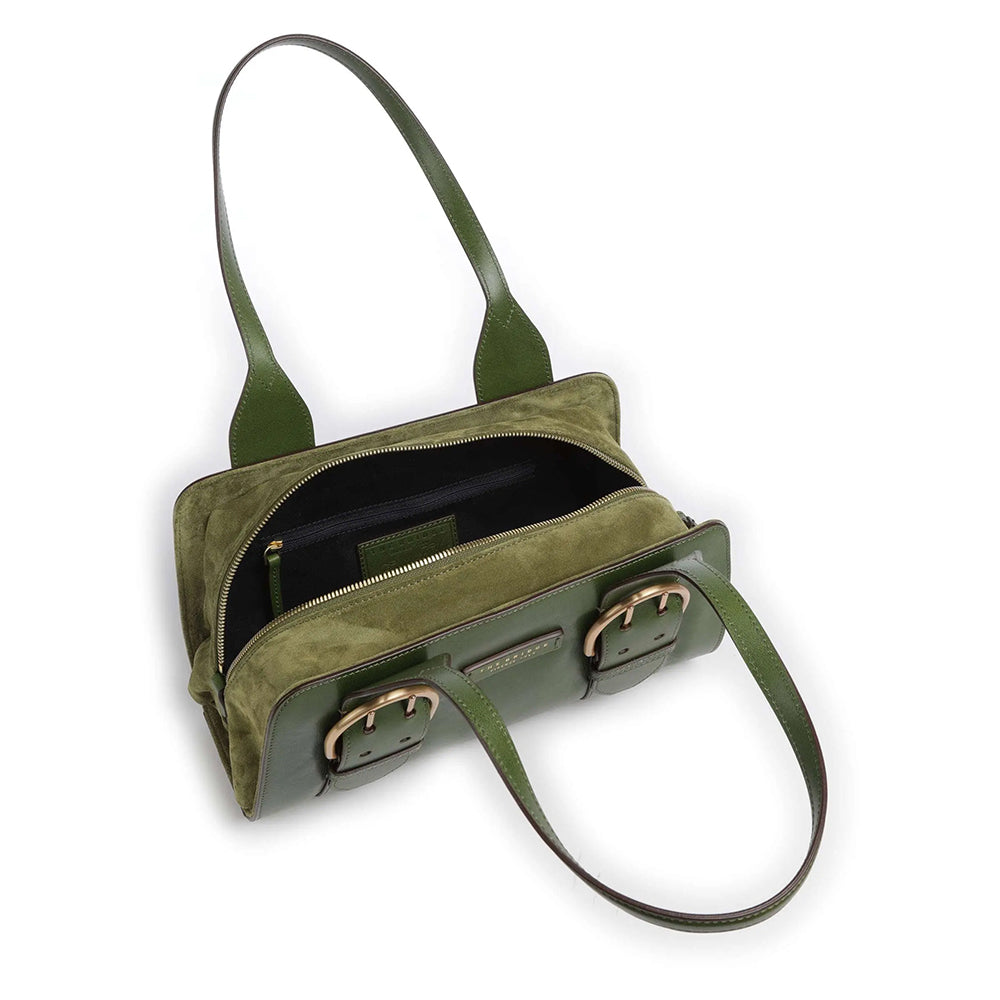 Borsa Donna a Spalla THE BRIDGE linea Elena in Pelle Verde Cipresso