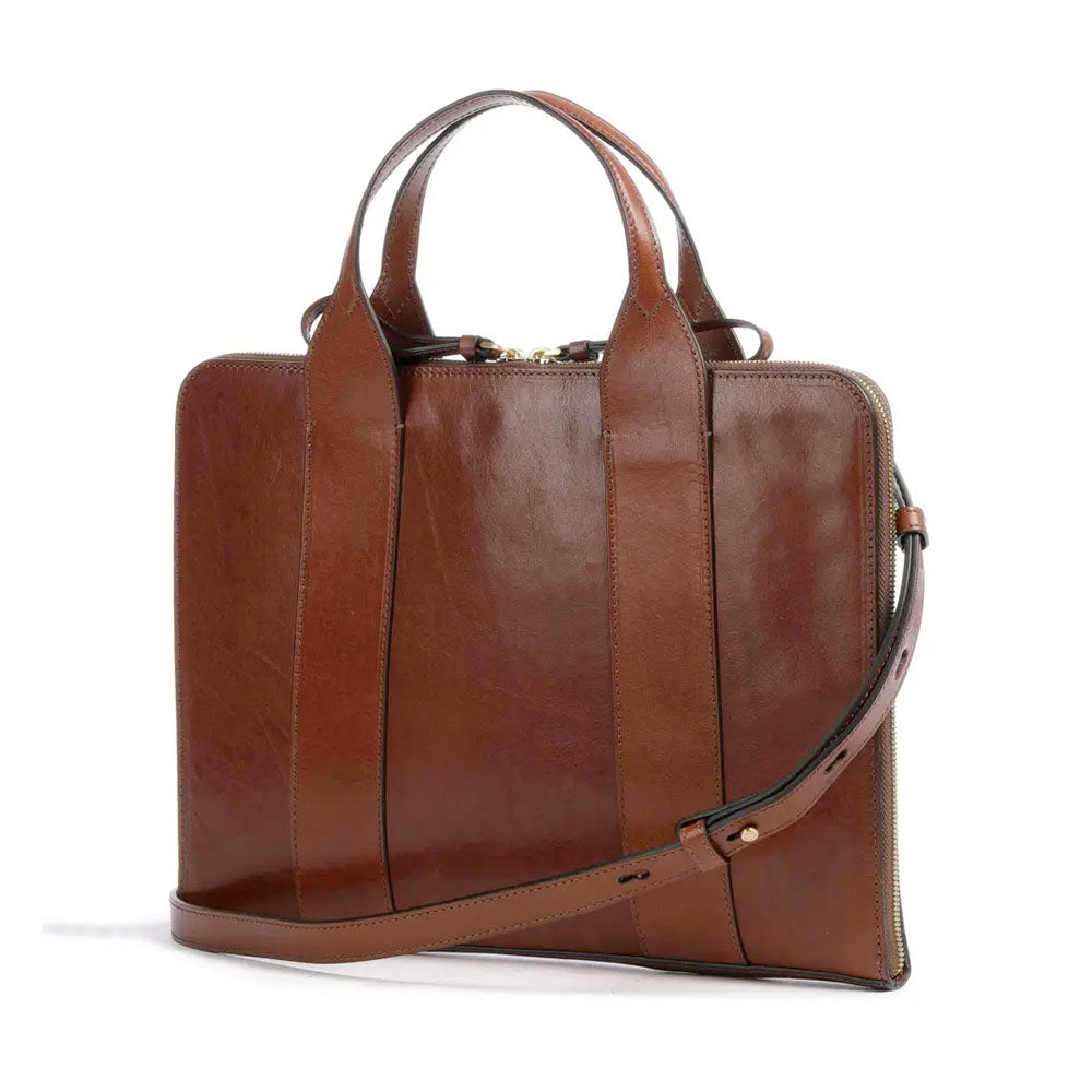 Borsa Porta Pc Donna THE BRIDGE linea Elena in Pelle Marrone