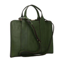 THE BRIDGE Elena Damen-Laptoptasche aus zypressengrünem Leder