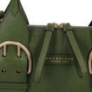 THE BRIDGE Elena Damen-Laptoptasche aus zypressengrünem Leder