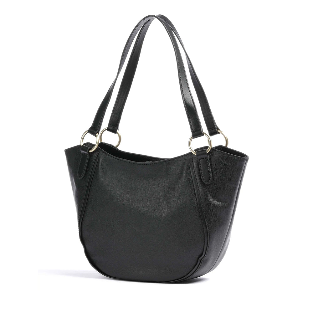 Shopping Bag Donna Media THE BRIDGE linea Domitilla in Pelle Nera