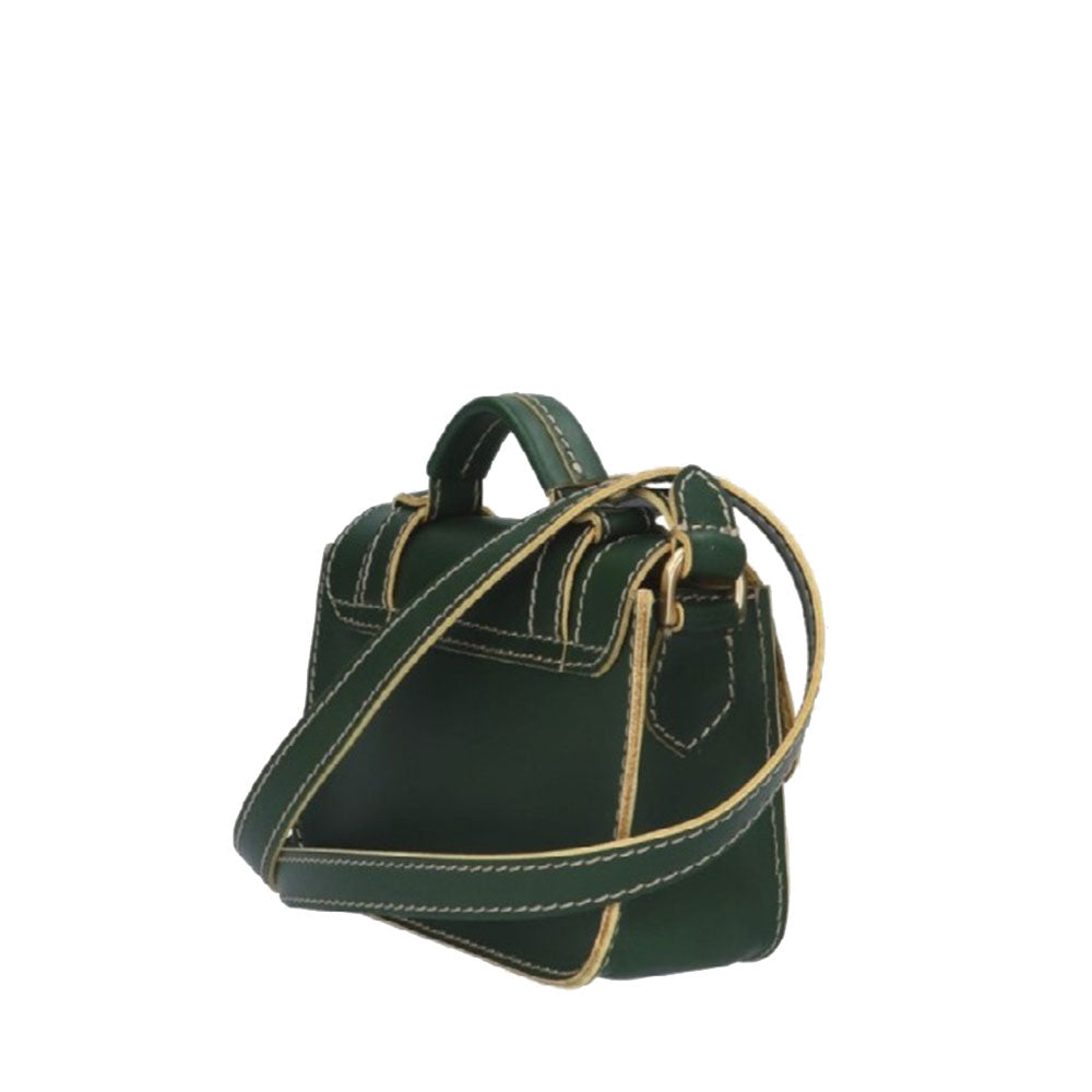 Borsa Donna Mini a Mano THE BRIDGE linea Ester in Pelle Verde Smeraldo