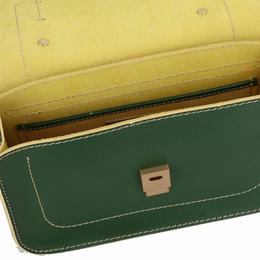 Borsa Donna Mini a Mano THE BRIDGE linea Ester in Pelle Verde Smeraldo