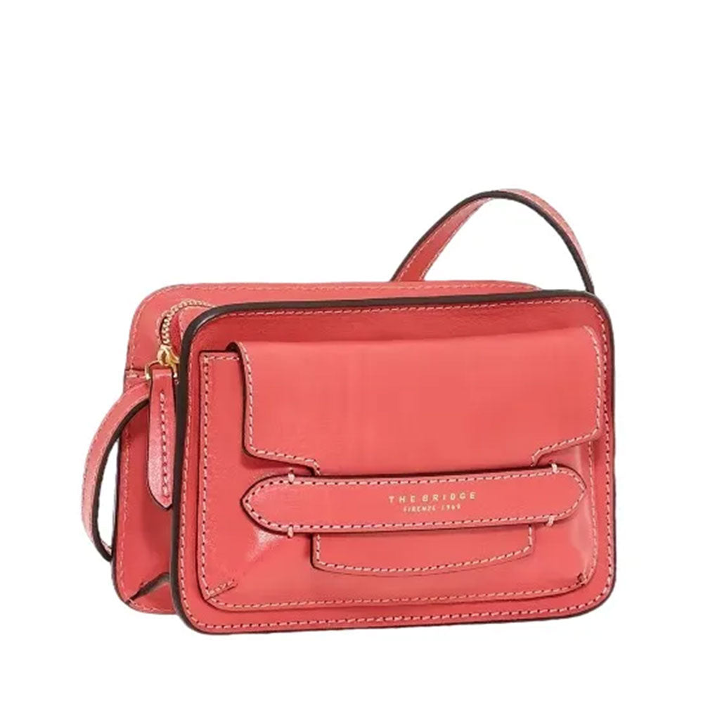 Borsa Donna Camera Case a Tracolla THE BRIDGE linea Lucrezia in Pelle color Salmone
