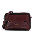 Damen-Umhängetasche/Kameratasche THE BRIDGE Lucrezia-Linie aus traubenfarbenem Leder