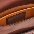 Kleine Damen-Umhängetasche THE BRIDGE aus braunem Leder der Lucrezia-Linie