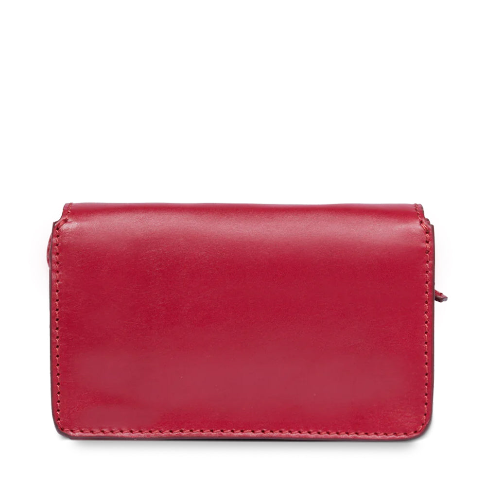 Mini Bag a Tracolla THE BRIDGE in Pelle color Berry linea Lucrezia