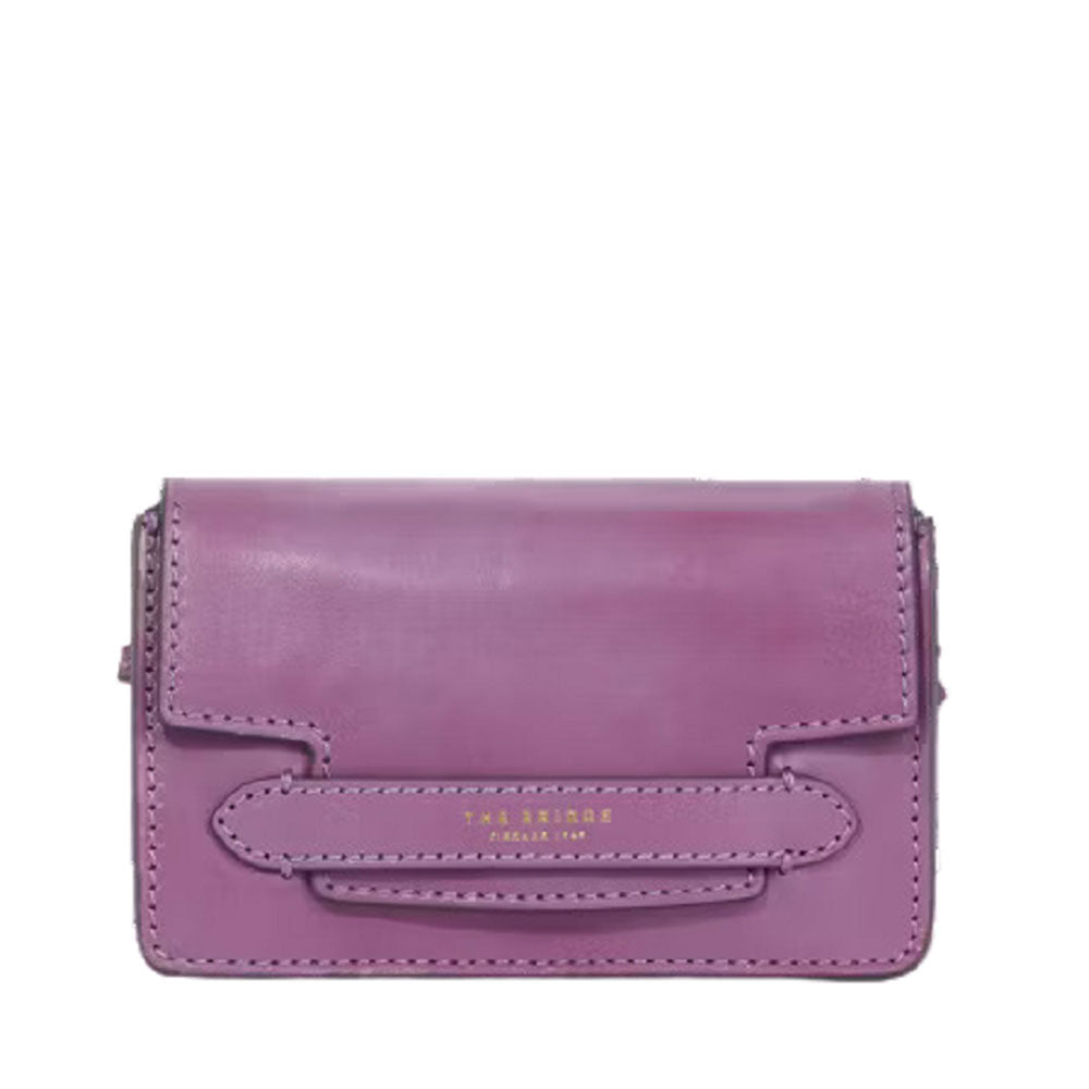 Mini Bag a Tracolla THE BRIDGE in Pelle color Malva linea Lucrezia