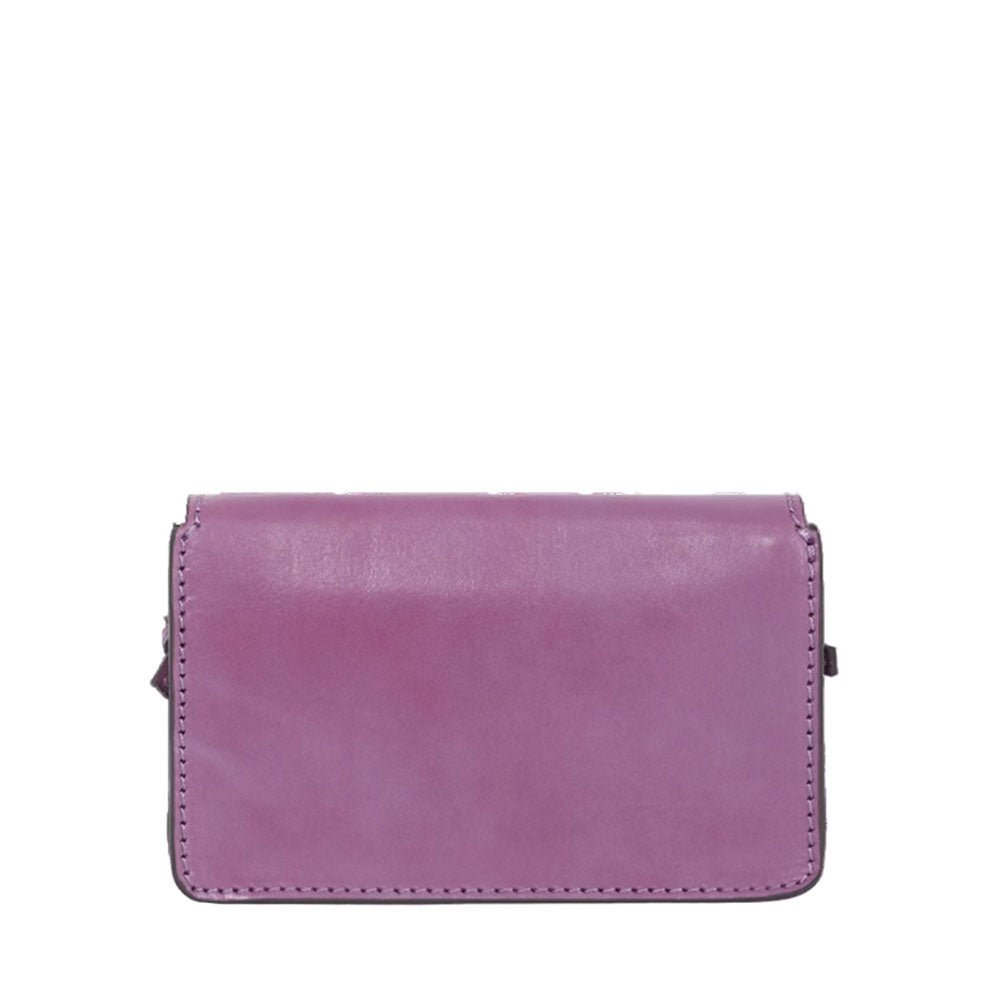 Mini Bag a Tracolla THE BRIDGE in Pelle color Malva linea Lucrezia