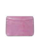 THE BRIDGE Mittlere Umhängetasche für Damen, Lucrezia Linie, aus malvenfarbenem Leder