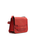 THE BRIDGE Damen-Umhängetasche, mittelgroß, Lucrezia-Linie, aus Flamenco-Rot-Leder