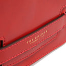 THE BRIDGE Damen-Umhängetasche, mittelgroß, Lucrezia-Linie, aus Flamenco-Rot-Leder