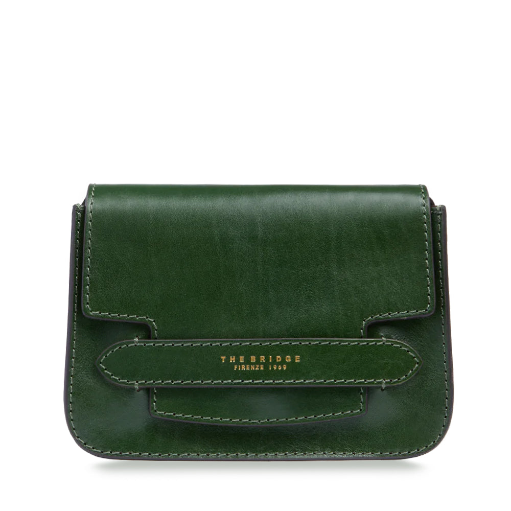 Borsa Donna a Tracolla Media THE BRIDGE linea Lucrezia in Pelle Verde Inglese