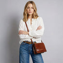 Borsa Donna a Tracolla Grande THE BRIDGE in Pelle Marrone linea Lucrezia
