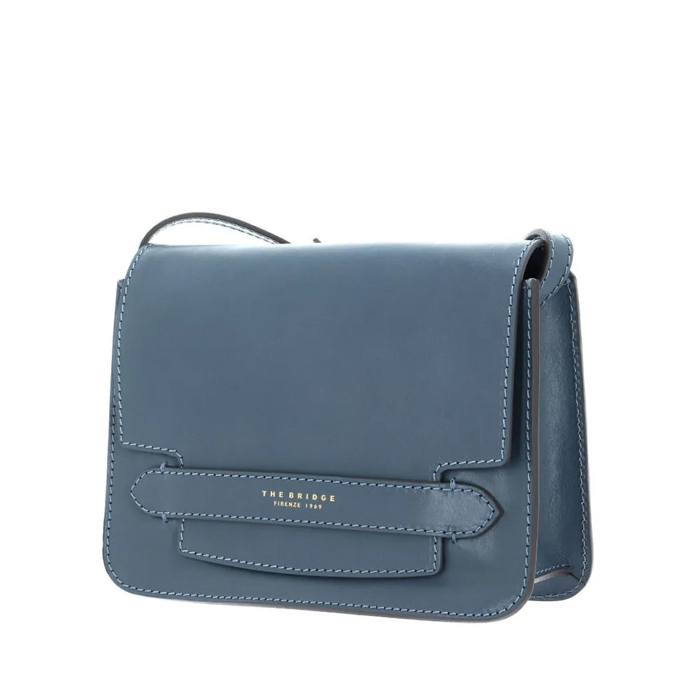 Borsa Donna a Tracolla Grande THE BRIDGE linea Lucrezia in Pelle color Sky