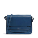 THE BRIDGE Große Damen-Umhängetasche aus der Lucrezia-Linie aus jeansfarbenem Leder