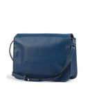 THE BRIDGE Große Damen-Umhängetasche aus der Lucrezia-Linie aus jeansfarbenem Leder