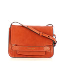 THE BRIDGE Große Umhängetasche für Damen, Linie Lucrezia, aus rostfarbenem Leder