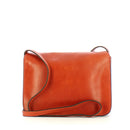 THE BRIDGE Große Umhängetasche für Damen, Linie Lucrezia, aus rostfarbenem Leder