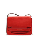 THE BRIDGE Große Damen-Umhängetasche aus der Lucrezia-Linie aus Flamenco-Rot-Leder