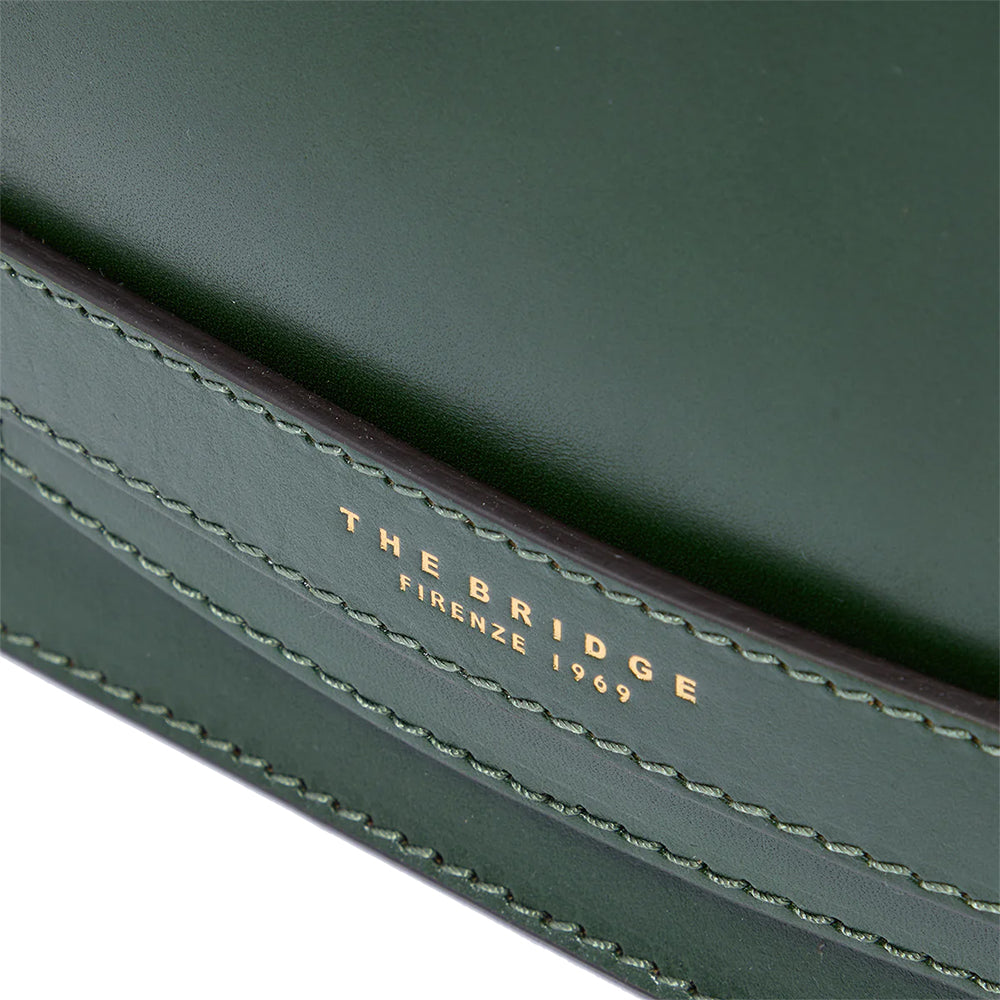 Borsa Donna a Tracolla Grande THE BRIDGE linea Lucrezia in Pelle Verde Inglese