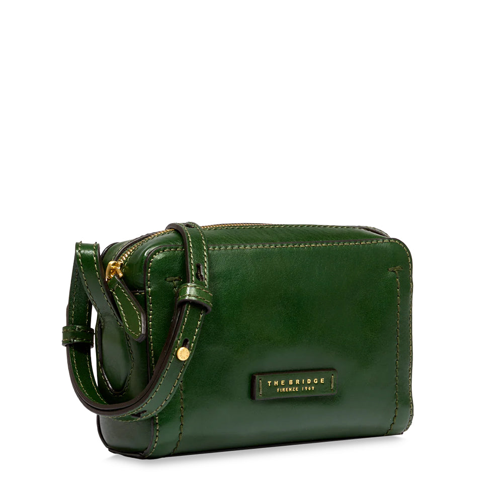 Borsa Donna a Tracolla THE BRIDGE linea Fiona in Pelle Verde Inglese