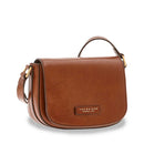 THE BRIDGE Damen-Umhängetasche aus braunem Leder der Vittoria-Linie