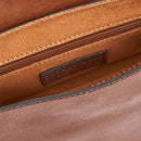 THE BRIDGE Damen-Umhängetasche aus braunem Leder der Vittoria-Linie