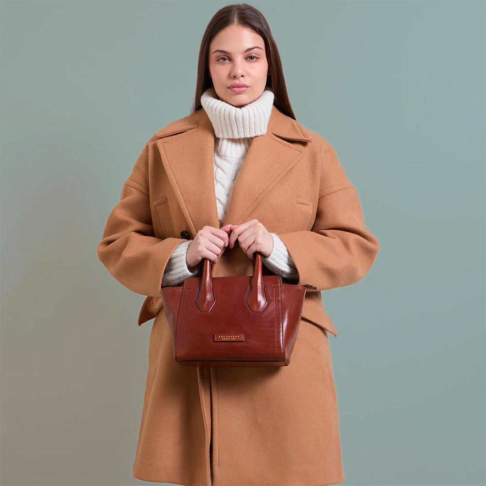 Borsa Donna a Mano THE BRIDGE linea Fiona in Pelle Marrone