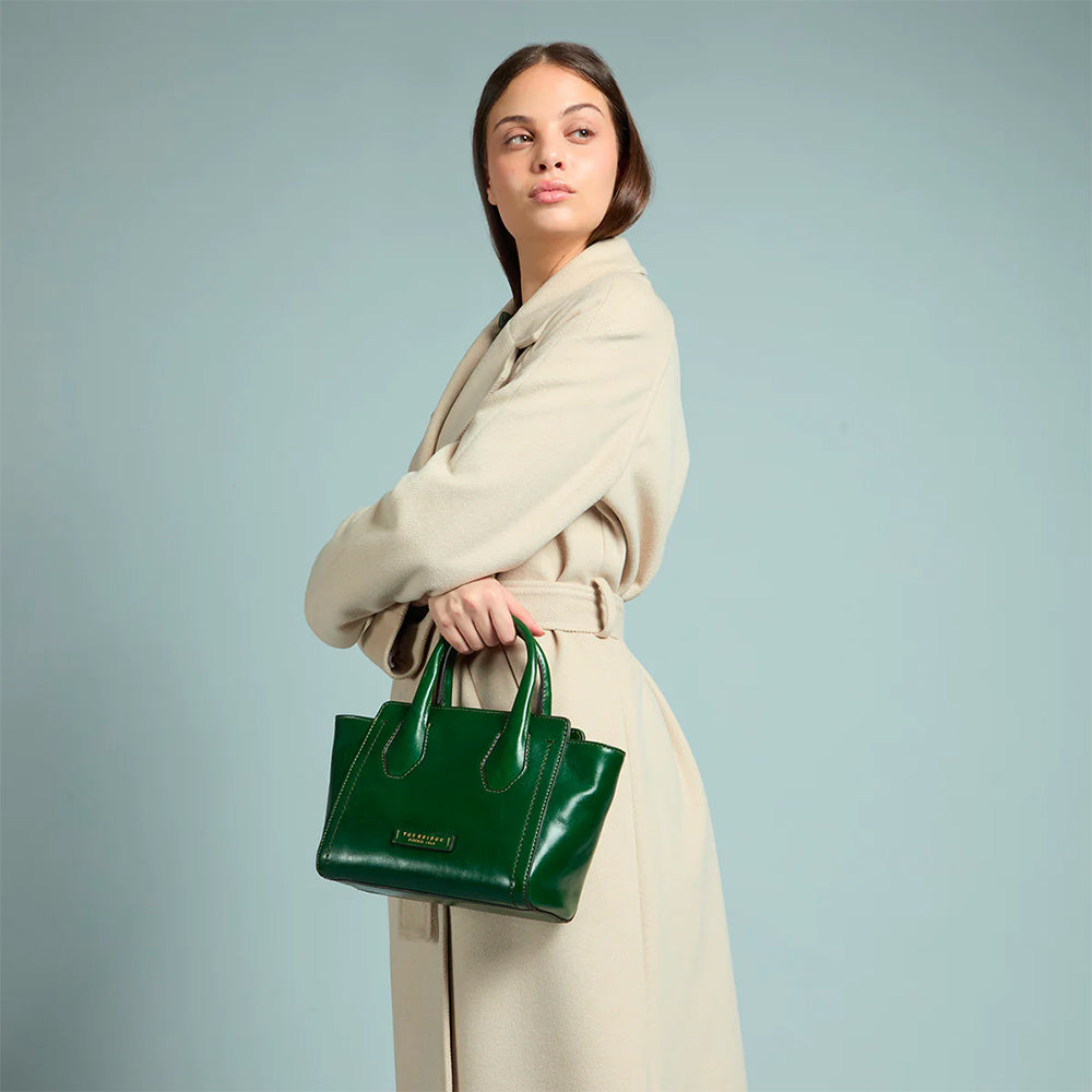 Borsa Donna a Mano THE BRIDGE linea Fiona in Pelle Verde Inglese