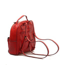 THE BRIDGE Mittlerer Damenrucksack Fiona Line aus rotem Leder