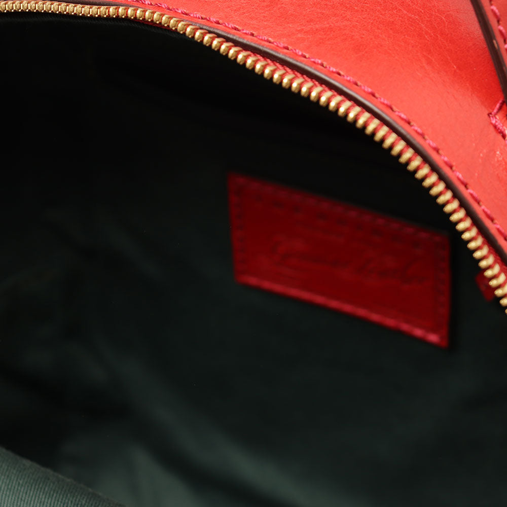 THE BRIDGE Mittlerer Damenrucksack Fiona Line aus rotem Leder