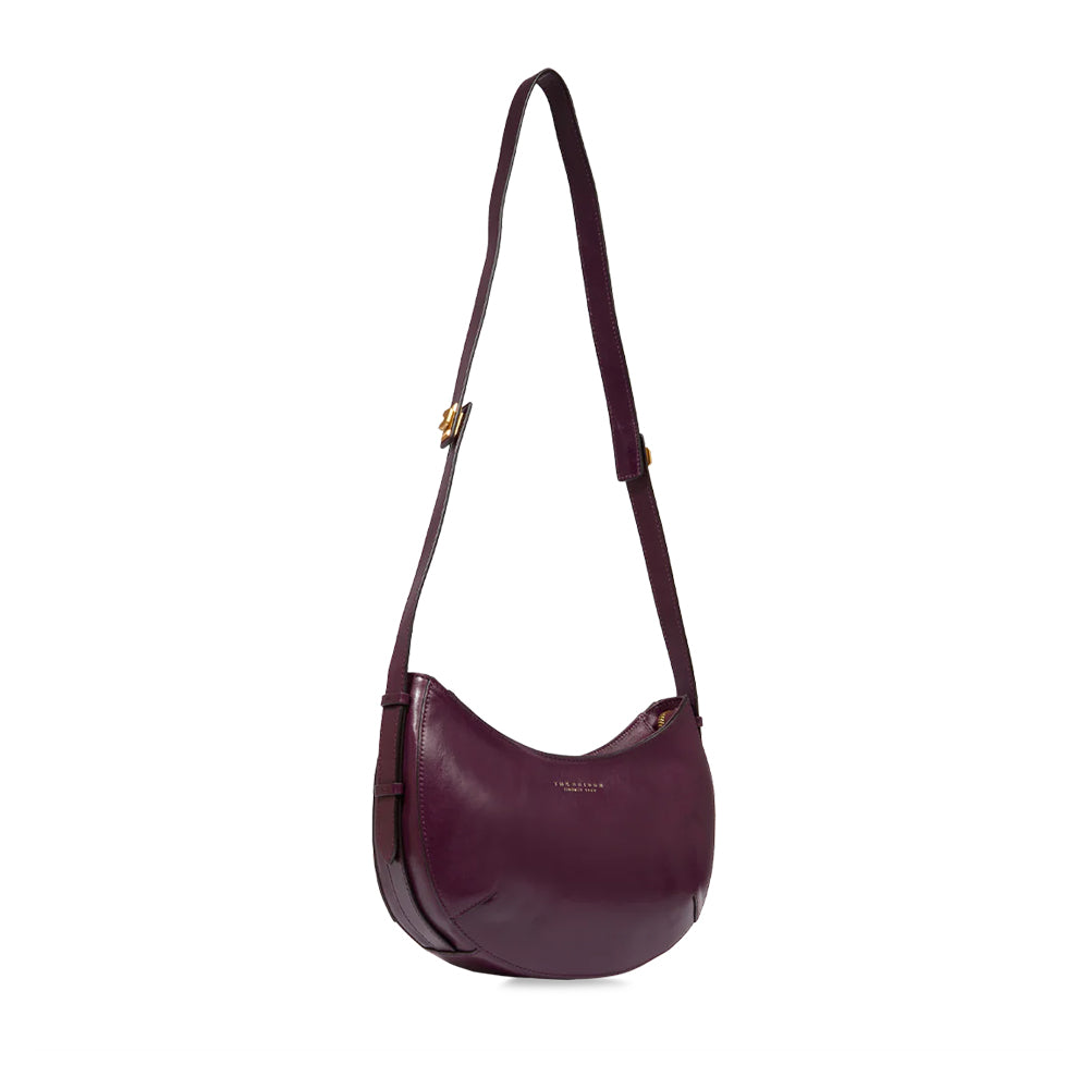 Hobo Bag Media THE BRIDGE linea Federica in Pelle Viola