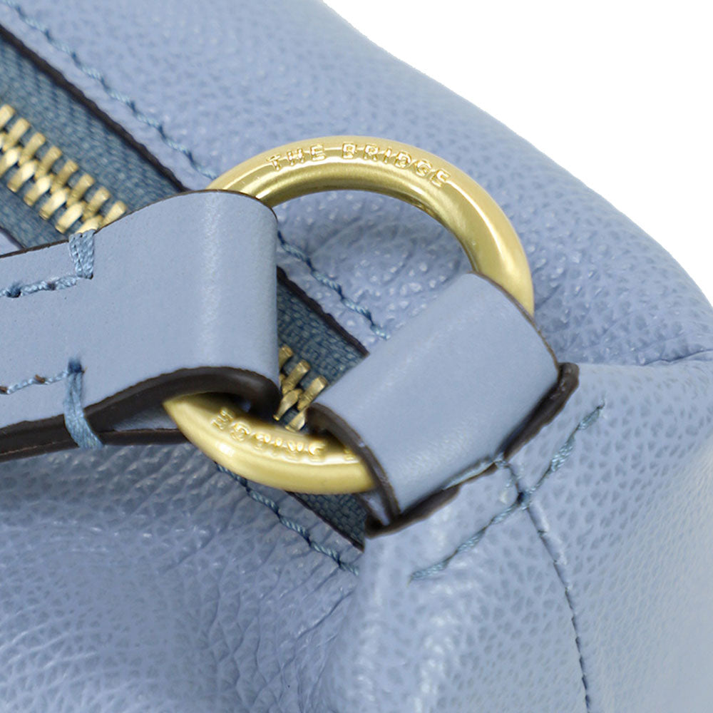 Damen-Umhängetasche THE BRIDGE Modell Letizia aus hellblauem Leder
