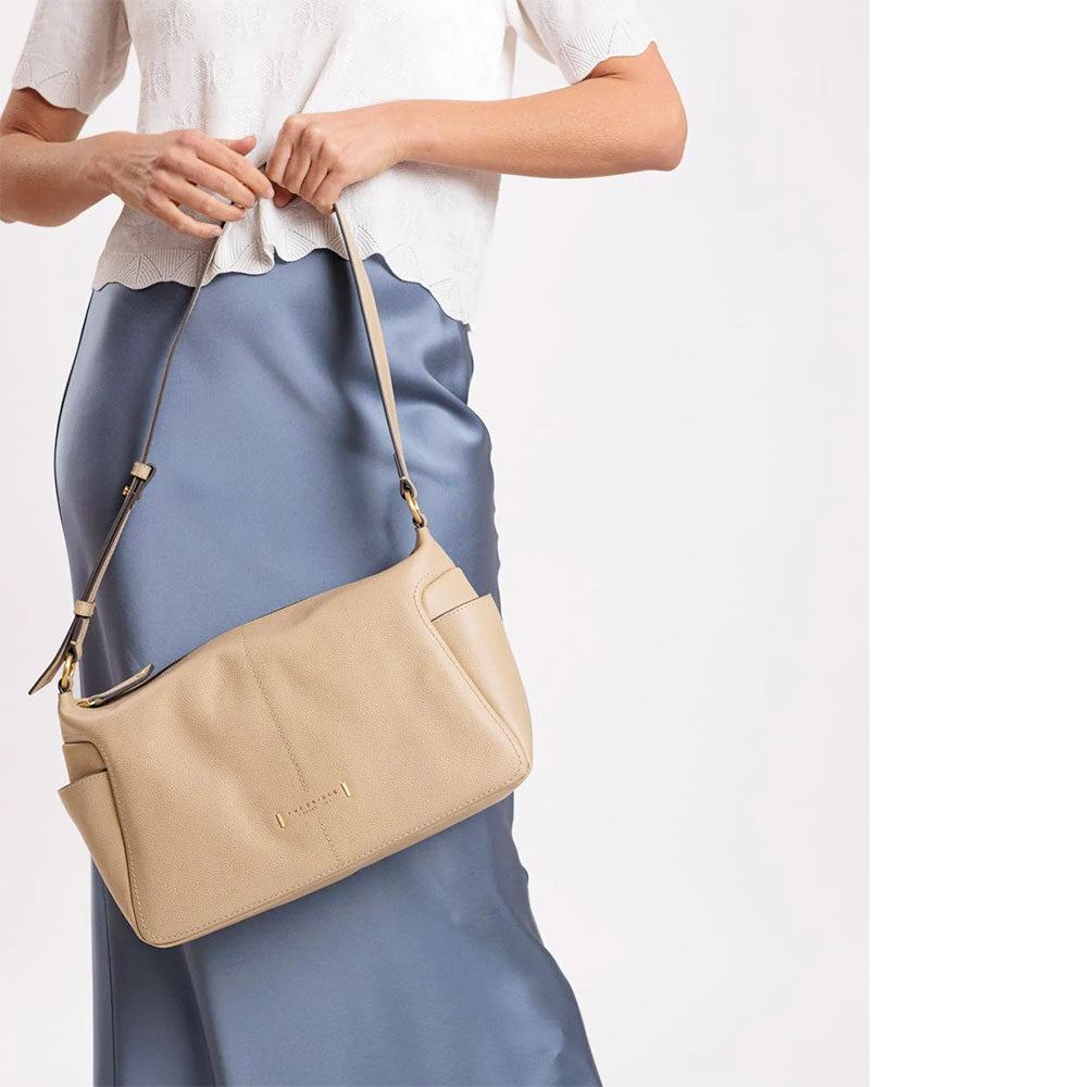 Borsa Donna a Spalla THE BRIDGE linea Letizia in Pelle color Burro