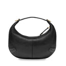 Mini-Hand-Hobo-Tasche THE BRIDGE Flavia-Linie aus schwarzem Leder