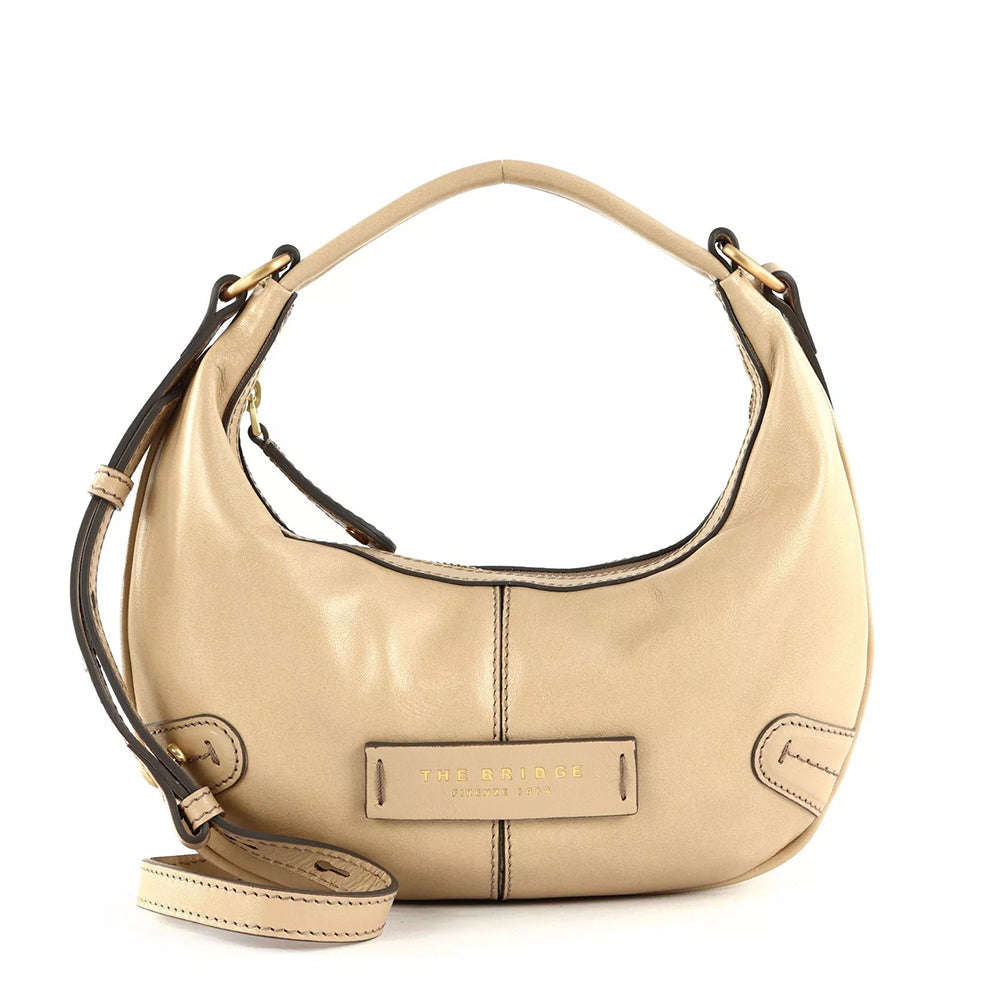 Hobo Bag Mini Hand THE BRIDGE Flavia Linie aus butterfarbenem Leder