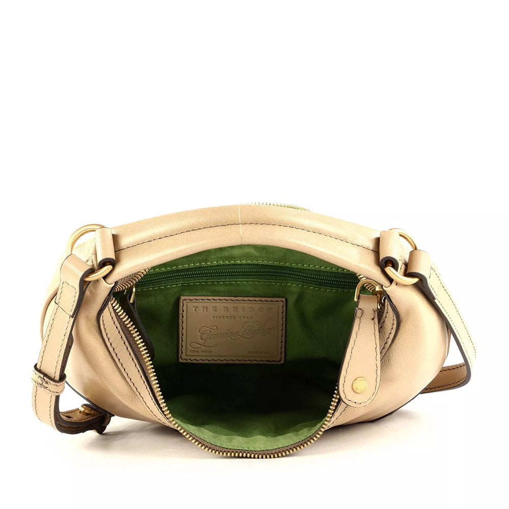 Hobo Bag Mini Hand THE BRIDGE Flavia Linie aus butterfarbenem Leder