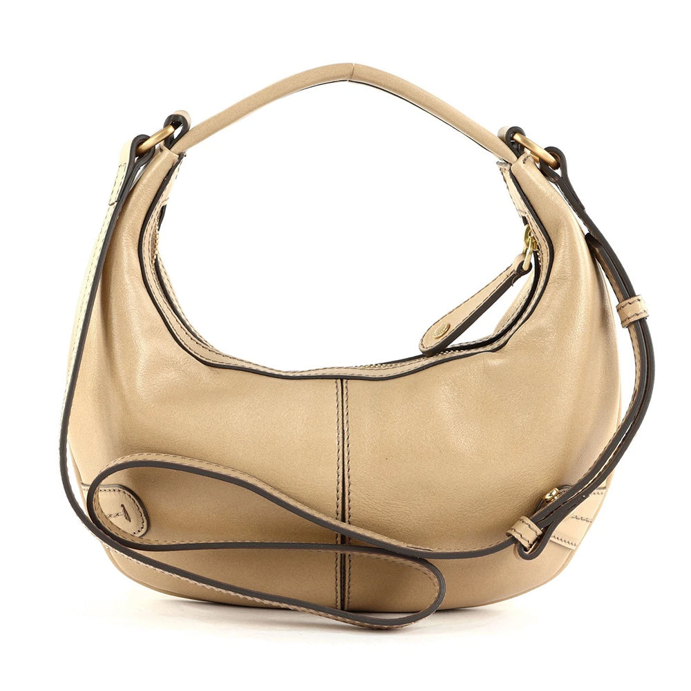 Hobo Bag Mini Hand THE BRIDGE Flavia Linie aus butterfarbenem Leder