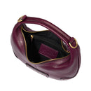 Hobo Bag Mini a Mano THE BRIDGE linea Flavia in Pelle Viola