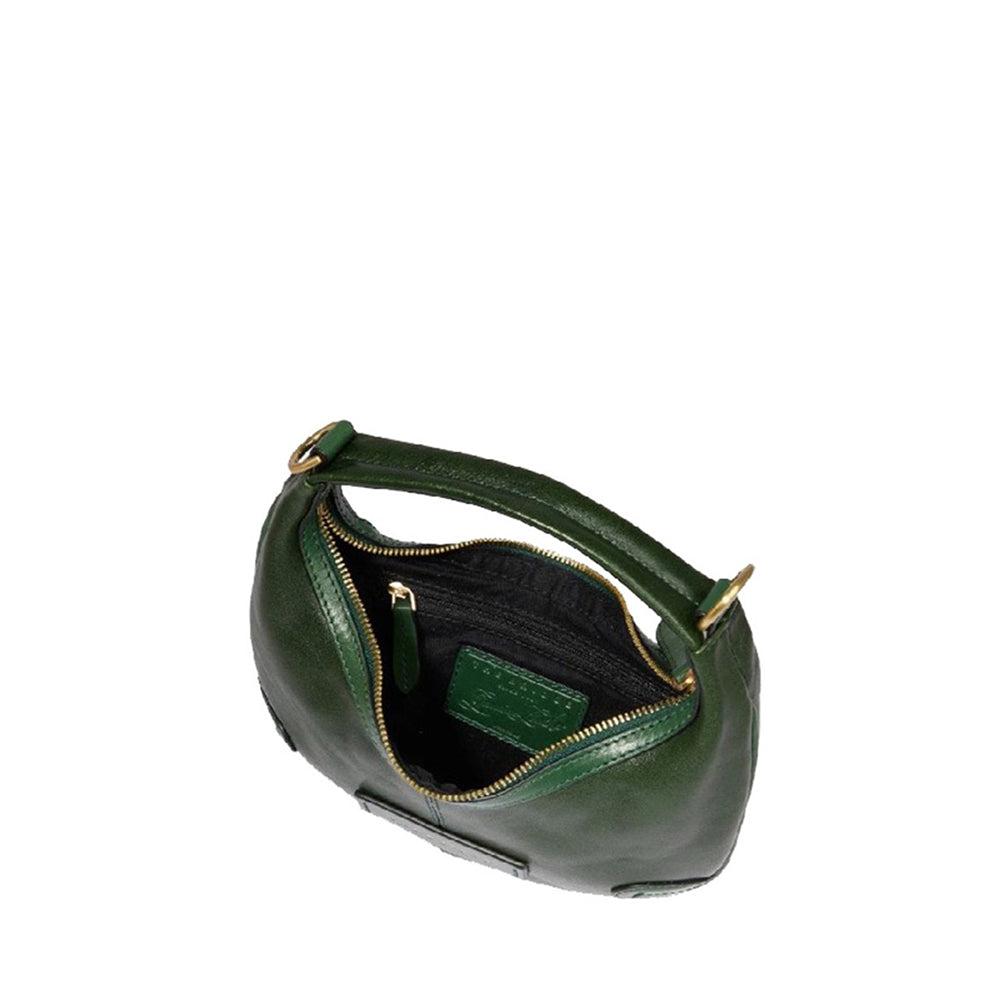 Hobo Bag Mini a Mano THE BRIDGE linea Flavia in Pelle Verde