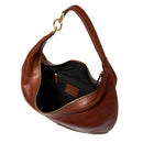 Hobo-Tasche THE BRIDGE Flavia-Linie aus braunem Leder