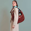 Hobo Bag THE BRIDGE linea Flavia in Pelle Marrone