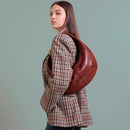 Hobo Bag Media THE BRIDGE linea Flavia in Pelle Marrone