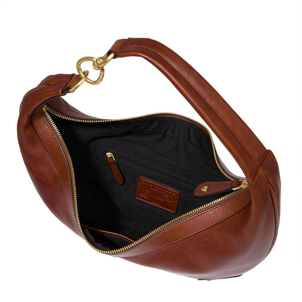 Hobo Bag Media THE BRIDGE linea Flavia in Pelle Marrone